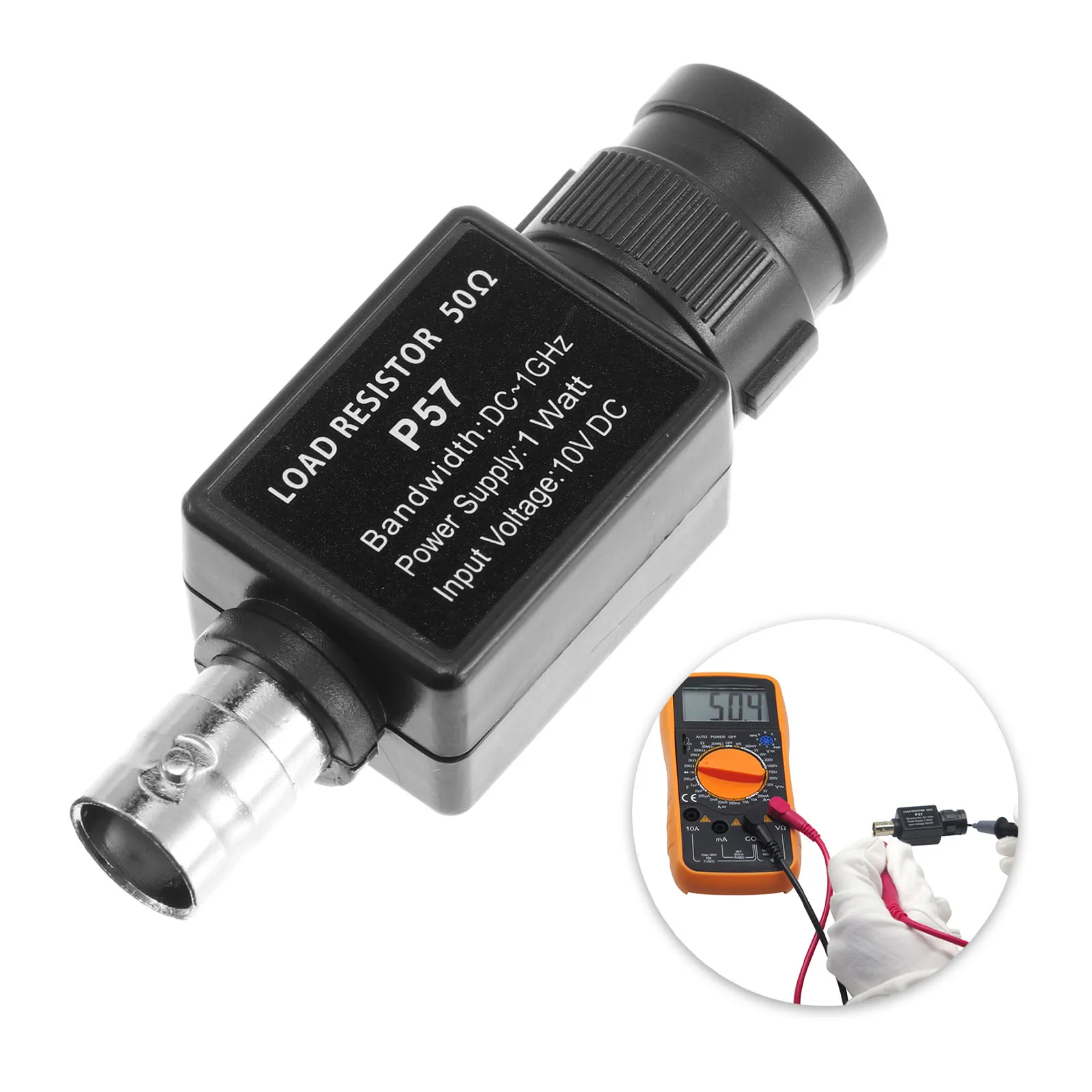 

P57 Q9 Adapter Connector 50ohm BNC to BNC Female Seat Connector 50KY Feed Through Terminator Device Load Resistor 50Ω DC~1GHz