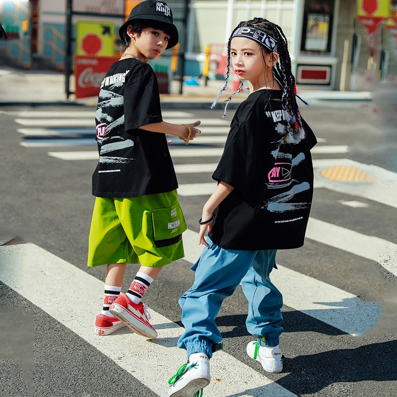 2020 танцевальные костюмы в стиле хип хоп детская одежда для сцены Детская