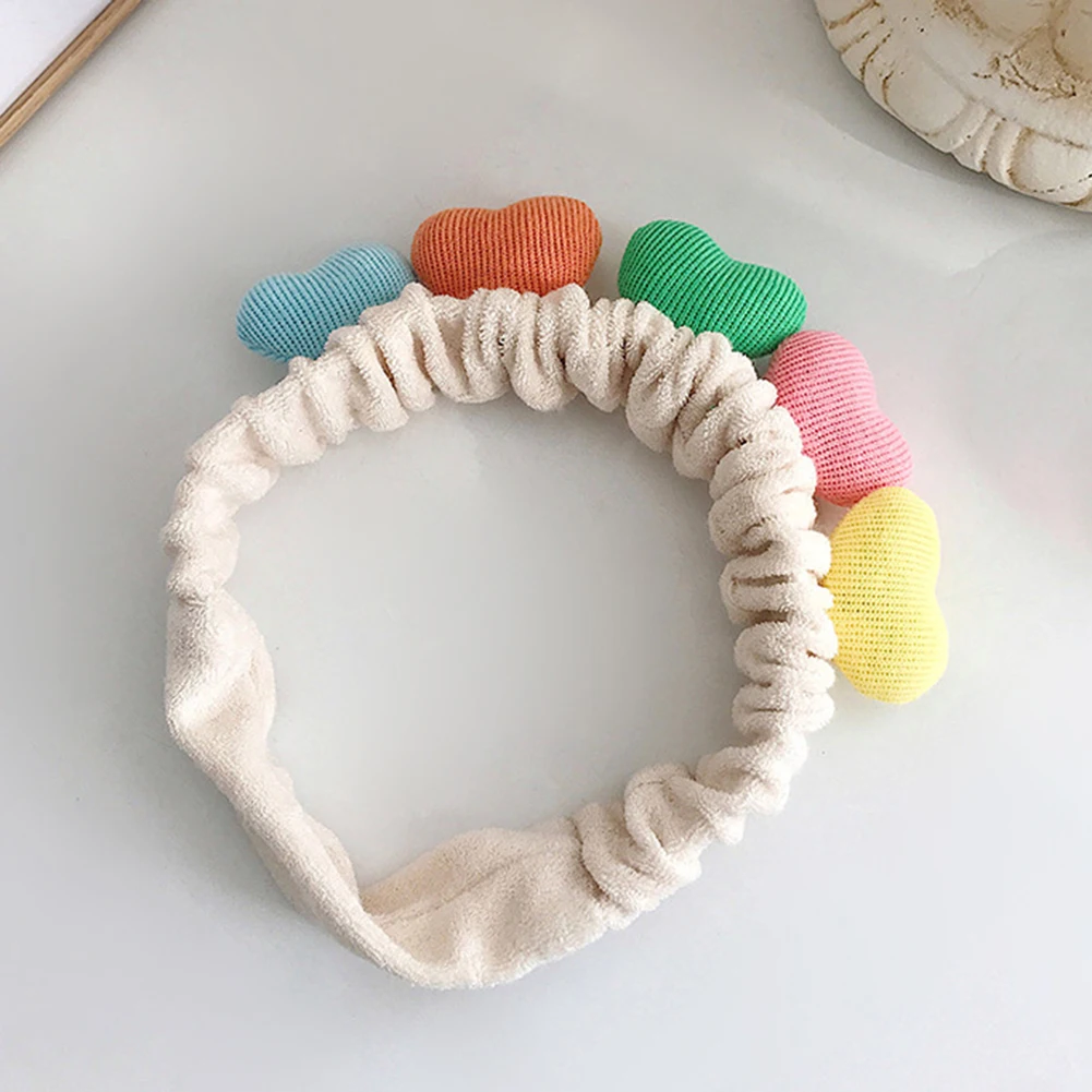 Хит продаж женское милое разноцветное сердце любовь повязка на голову мягкая