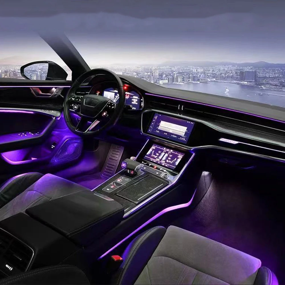

For Audi A6 C8 2019 2020 LED ambient light Interior atmosphere light door light Footwell light original MMI control