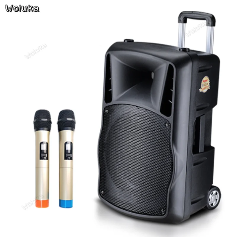 Bluetooth супермощный Стереодинамик уличный динамик на колесиках колонка для