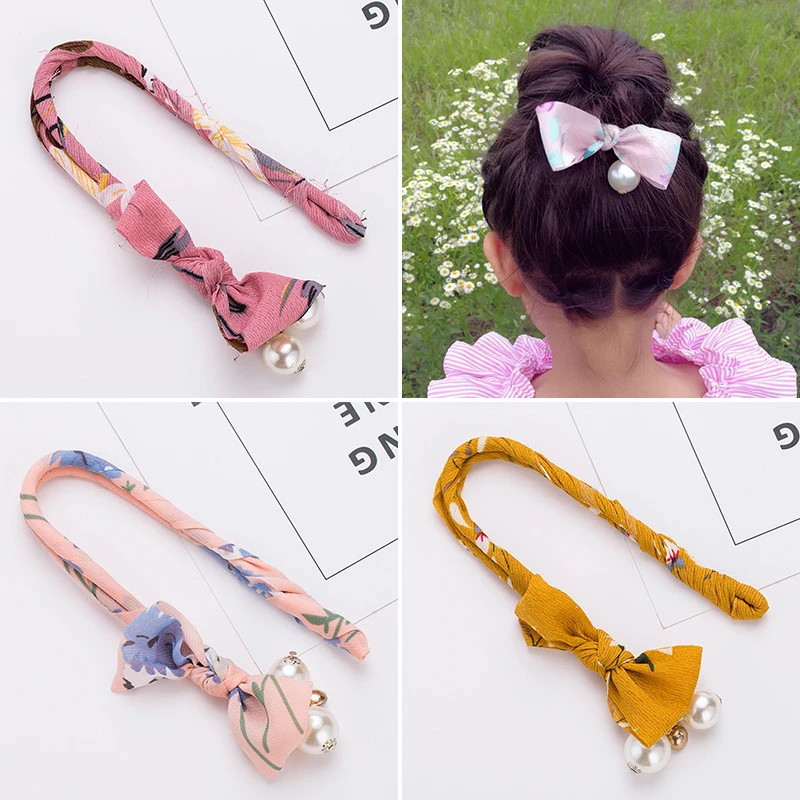 

Children Flower Hair Styling Tools Multi Function Hair Donut Girls Hair Accessories Twister Magic DIY Tool Magic Bun Maker