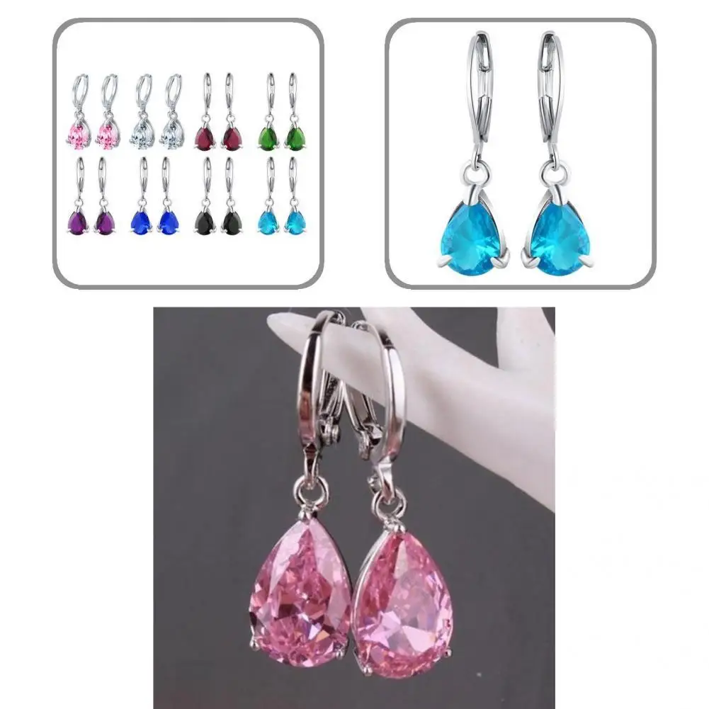 

Trendy Drop Earrings Luxury Alloy Faux Crystal Wedding Dangle Earrings Dangle Earrings Ear Clips 1 Pair