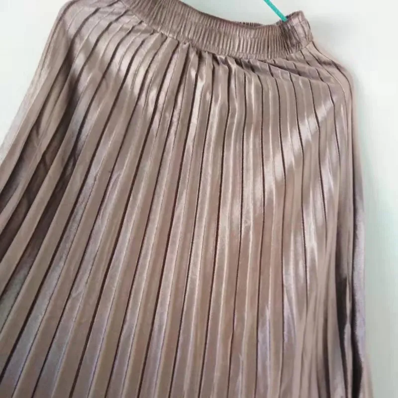 

Winter Pleated Skirt Femme Fashion Vintage Elegant Lady Plus Size Korean Style High Waist Party Black A-Line Women Skirt 3XL