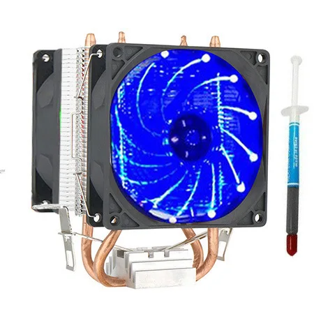 Высокое качество 2 Heatpipe Премиум кулер для процессора двухрядный шахматный радиатор труба тихий гидравлический подшипник вентилятор охлаждения