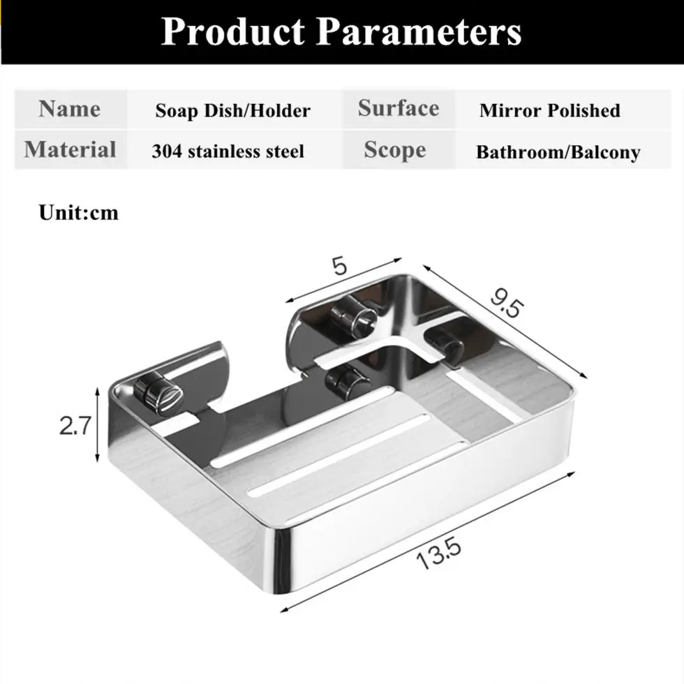 Настенная Коробка для мыла Черный Яркий держатель корзины аксессуары ванной