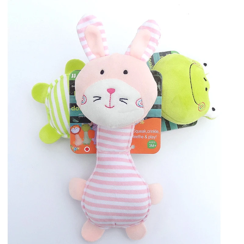 Детские погремушки в полоску 6 цветов Плюшевые Развивающие игрушки для кровати с