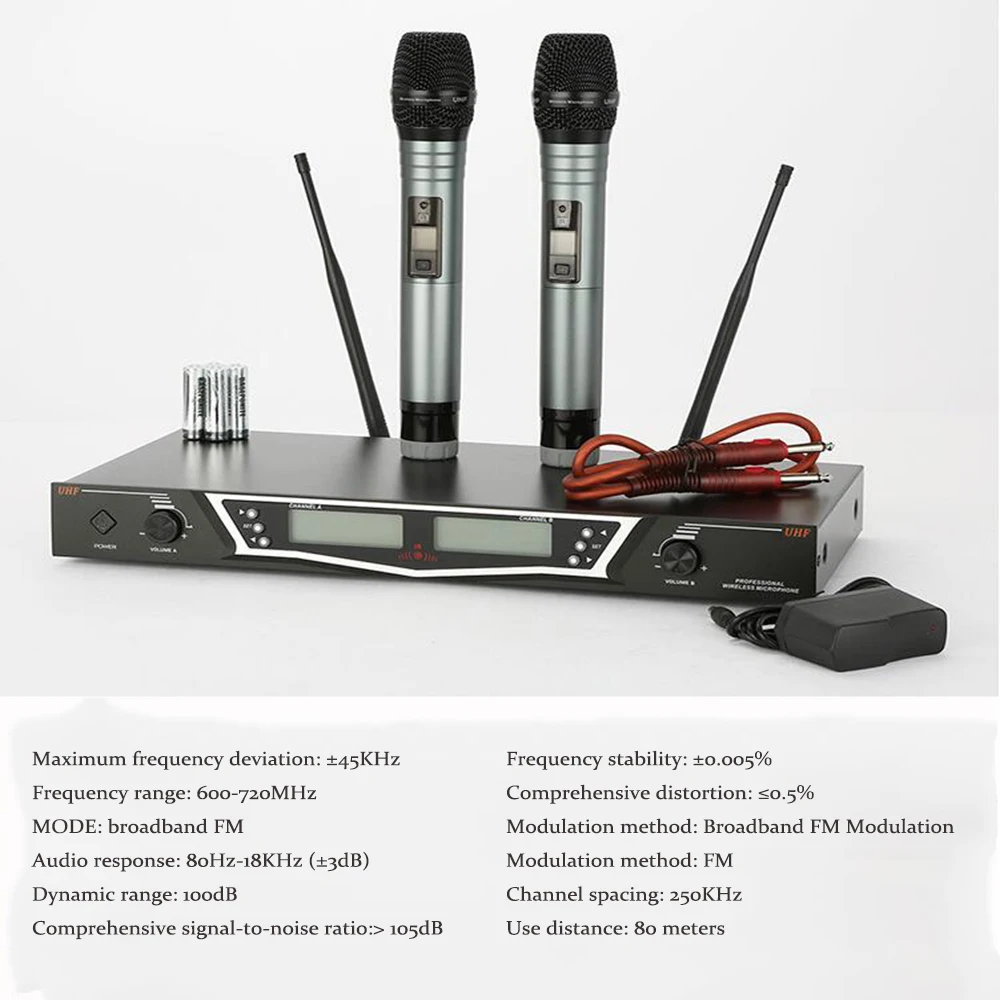 

U-3900 True U Segment One with Two Professional Microphone Professional Stage Engineering Conference Karaoke Wireless Microphone