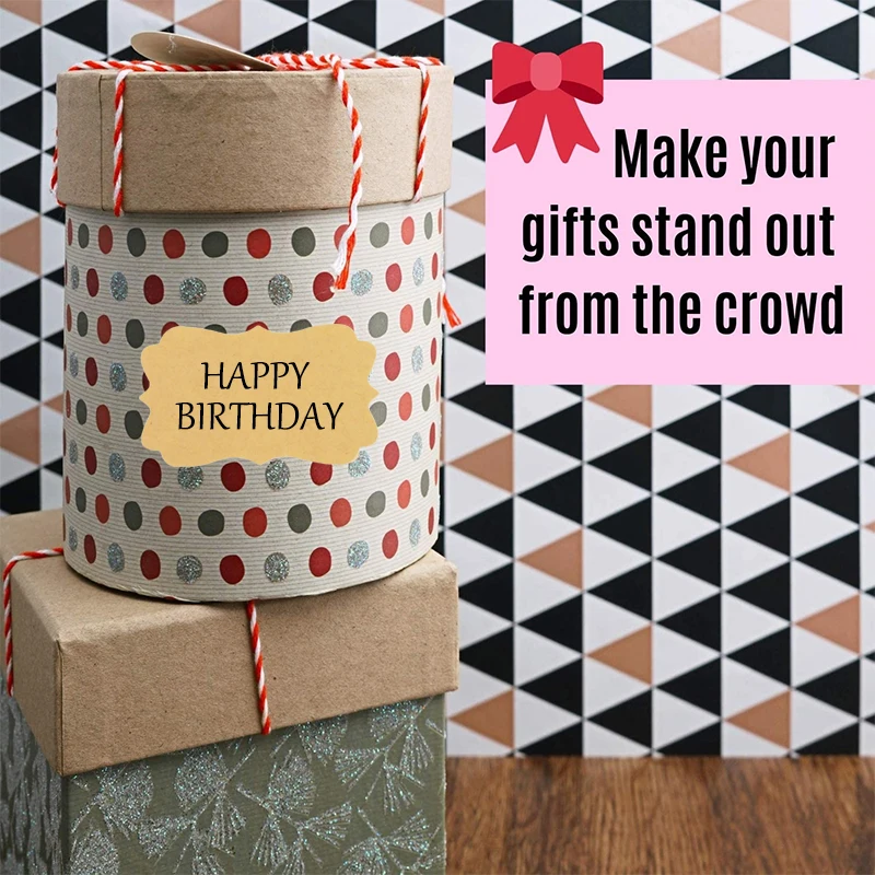 Бумажные крафт-этикетки 300 шт