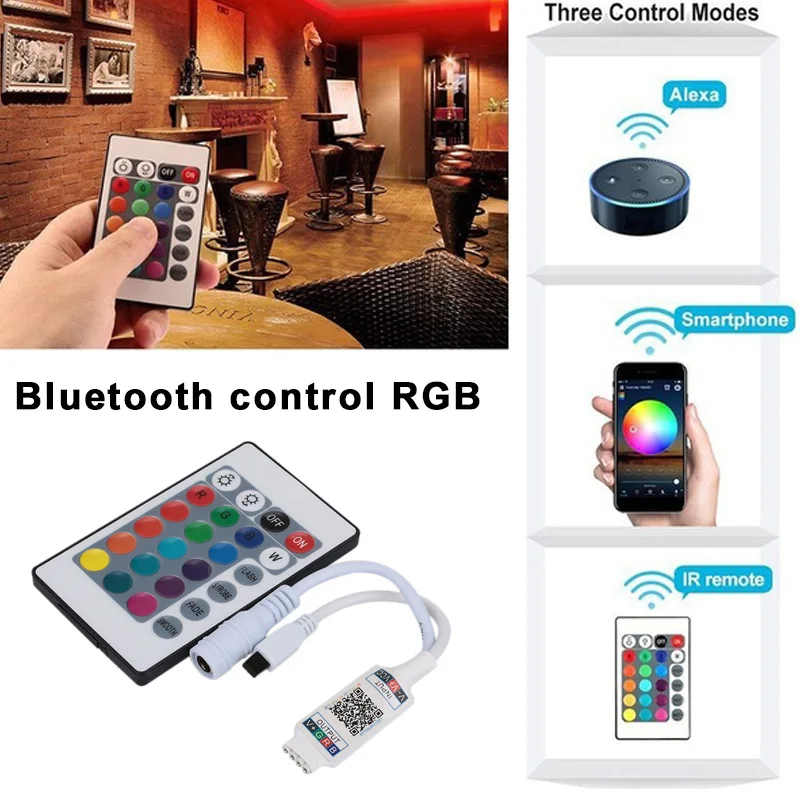 С дистанционным управлением мини диммер Управление Лер Bluetooth RGB 3528 регулируемая