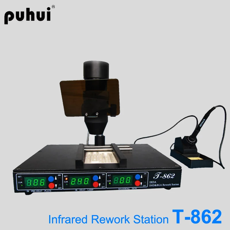 PUHUI T862 T-862 IRDA инфракрасная паяльная машина, bga SMD SMT паяльная станция, горячая распродажа