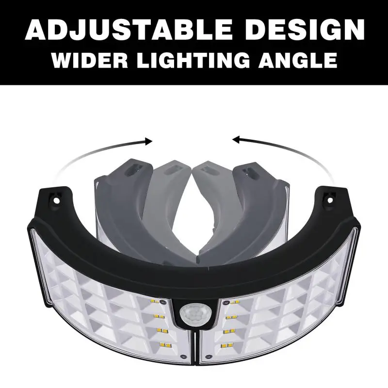 

Dual Head Solar Wall Light 3 Modes Motion Sensor Wall Lamp IP65 Waterproof Smart Electronics Home 190*143*139mm Wall Light