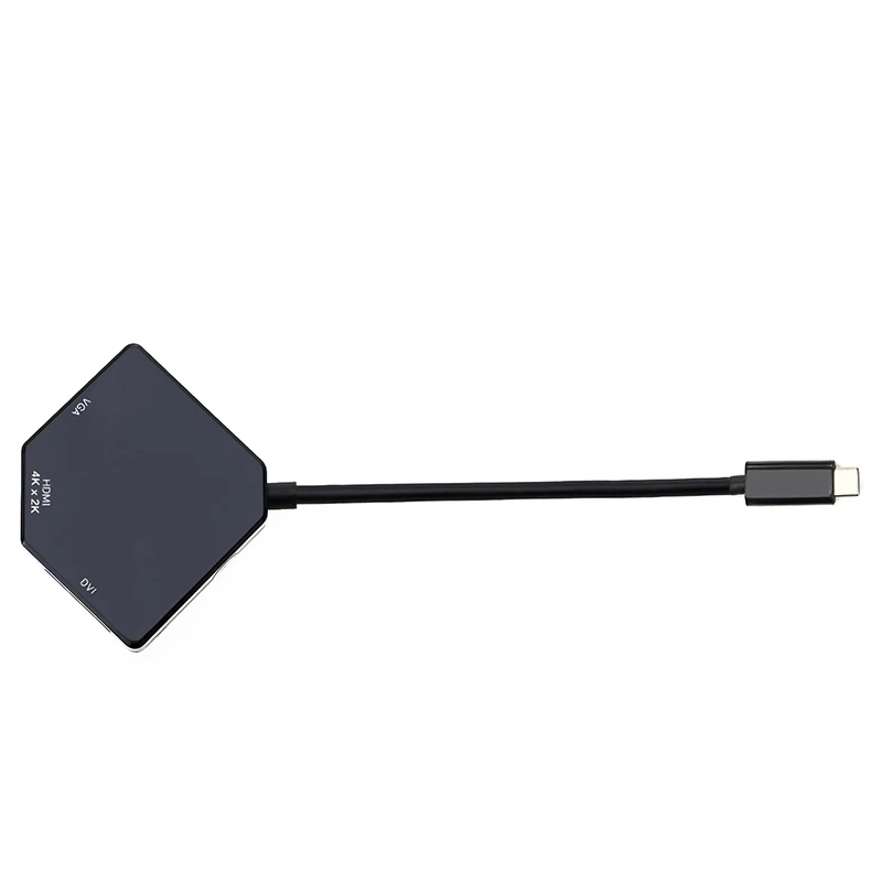 USB-C to HDMI VGA DVI Multiport Adapter Type-C 4K 3-in-1 Multifunction Cable Converter SGA998 | Электроника