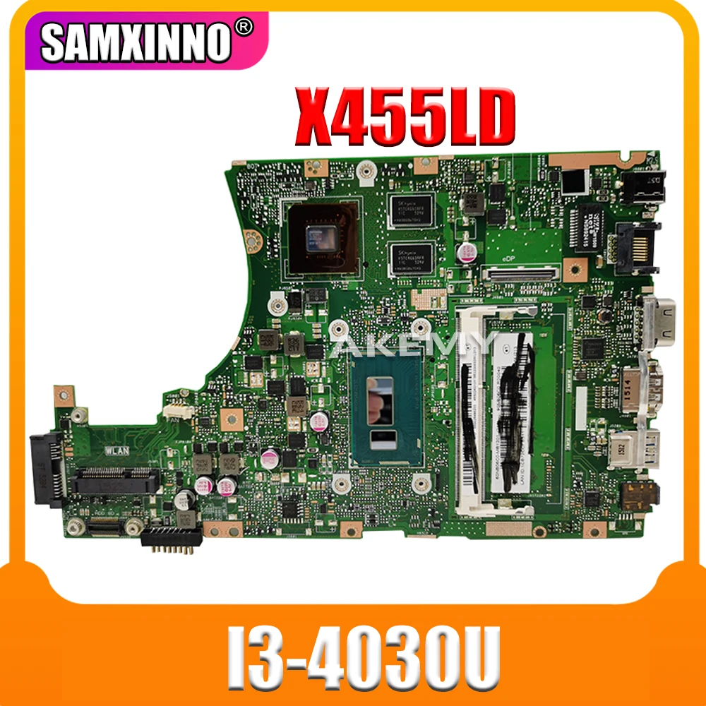 

Оригинальная материнская плата для ноутбука For Asus X455LD X455LJ K455L A455L W491L REV2.1 GT820M с i3-4030U материнской платой процессора 100% протестирована