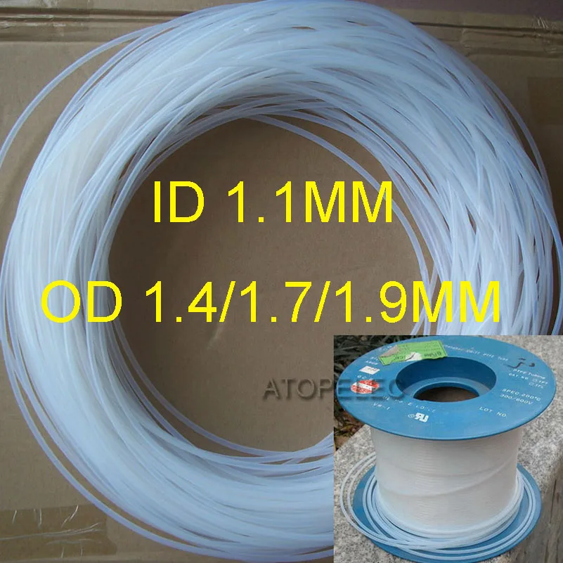 ID_1.1mm OD_1.4mm/1 7mm/1 9mm PTFE F4 труба жесткая 260Deg. C высокая температура | Обустройство дома