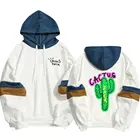 Новые роскошные мужские толстовки с капюшоном с принтом Тревиса Скотта кактуса Джека мужская толстовка с капюшоном Толстовка в стиле пэчворк тонкая одежда