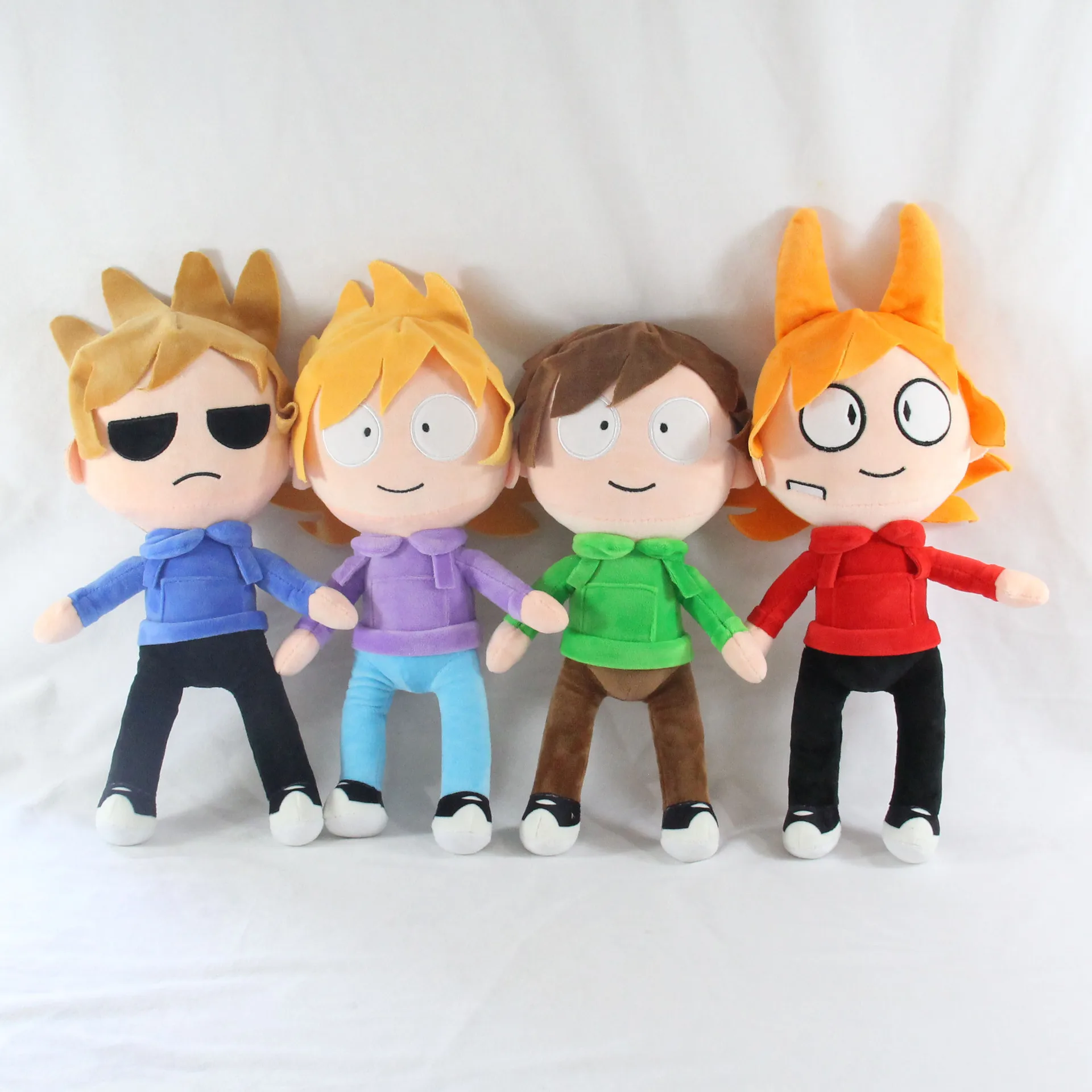 Eddsworld-Conjunto de mu&ntilde;ecos de peluche de Anime para ni&ntilde;os, juguetes de felpa suave, decoraci&oacute;n del hogar, regalos para ni&ntilde;os, 4 unids/set-0