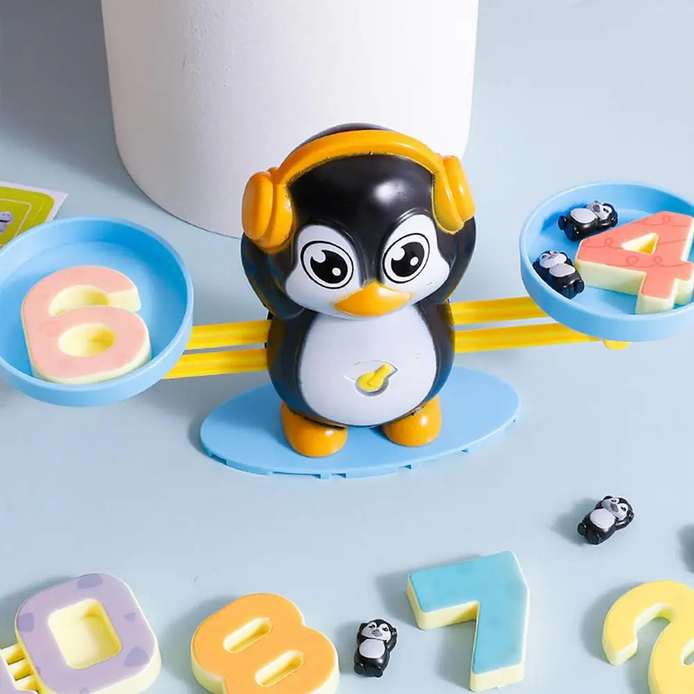 

Montessori Educational Math Toy Penguin Balance Counting Game STEM Learning Number Board Game For Kids Birthday Gifts