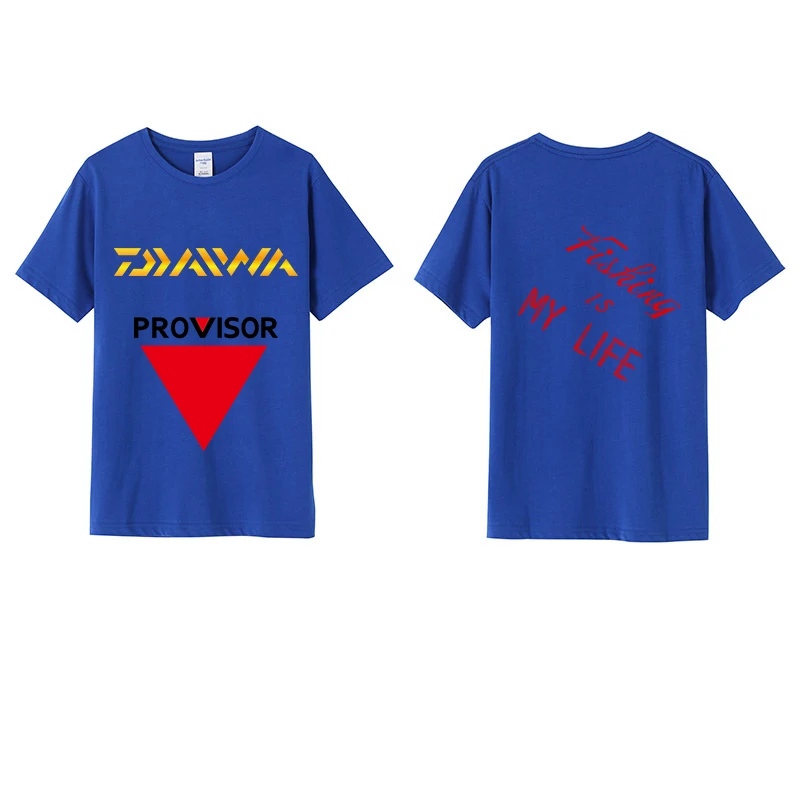 

DAIWA 2021 Fishing Clothing Summer Short Sleeve Fishing Is My Life Sunscreen Breathable Clothes Anti-UV Ultrathin Fishing Shirt
