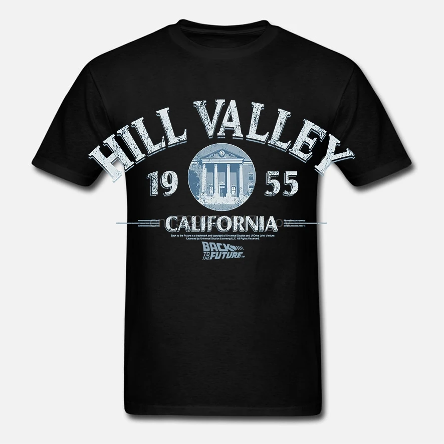 Назад в будущее фильм HILL VALLEY California 1955 Лицензионная футболка все размеры | Мужская