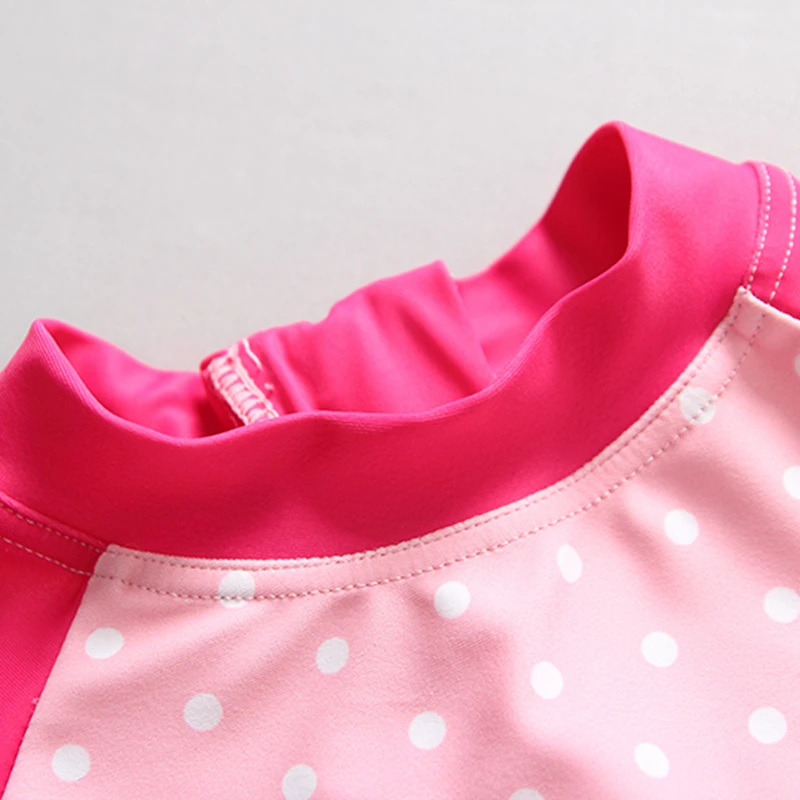 Детский купальный костюм с длинными рукавами и рисунком Фламинго принтом