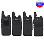 4 шт., портативная рация WLN KD-C1 Mini UHF 400-520 МГц 5 Вт, 16-канальный УВЧ трансивер