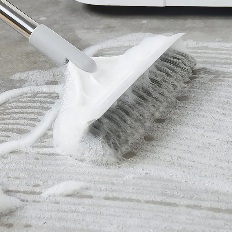 

Floor Scrub Brush 2 In 1 Long Handle Wiper Stiff Bristle Window Squeegee Magic Broom Floor Mop Bathroom Tub Home Cleaning Tools