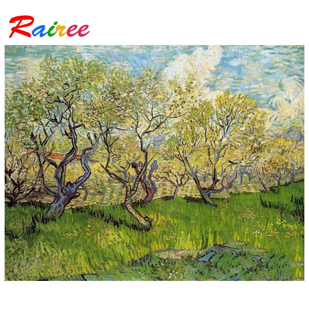 Картина из страз Цветочный орчар 5D сделай сам|Алмазная мозаика и вышивка| |