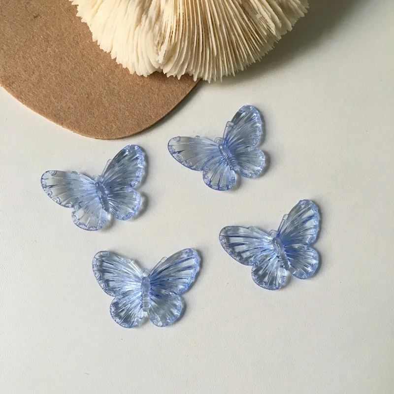 

10Pcs 41*29MM Resin Butterfly Charms Cabochons Phone Shell Decoration Patch For Jewelry Making Diy Hair Accessories Craft