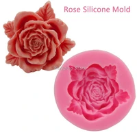 bloom rose silicone cake 3d flower diy fondant mold cupcake candy chocolate decor mold baking molds baking tools