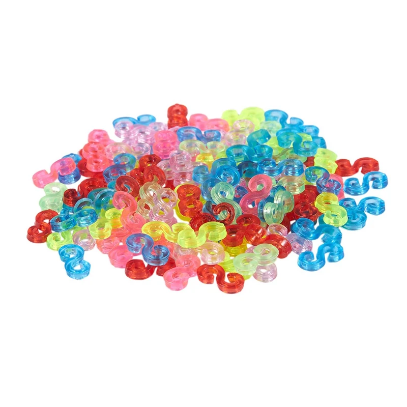 

Big deal New Amazing Loom Bands Pack of 125 Colorful S-Clips