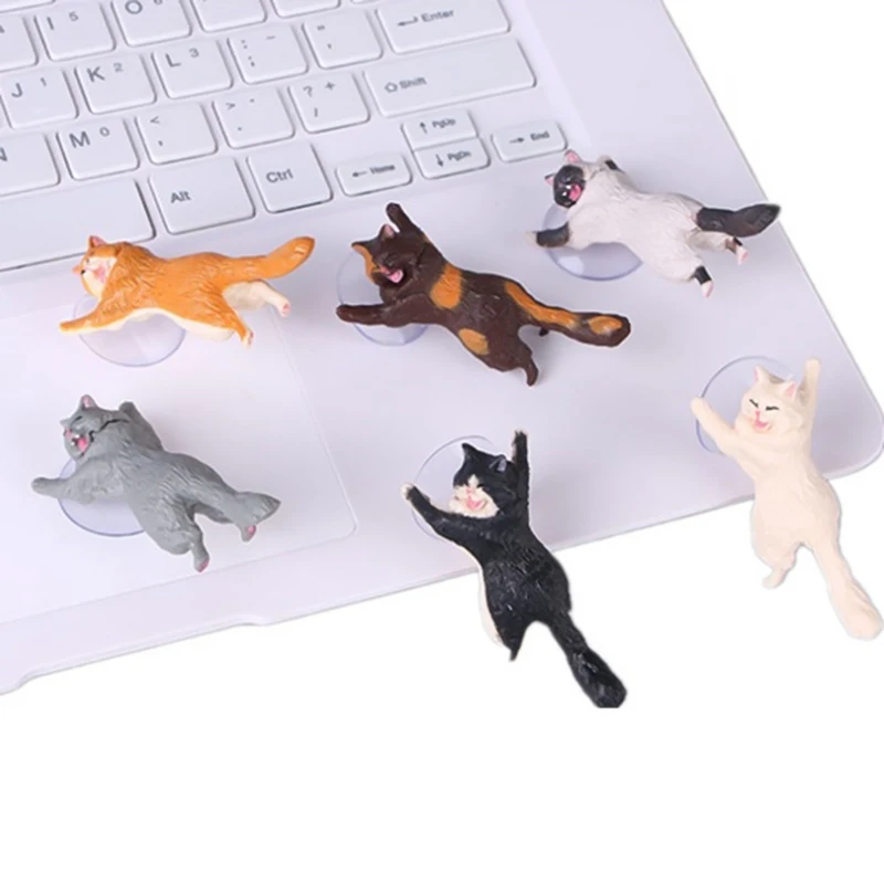 1 шт. фигурка кота Миниатюрная кошка присоска дизайн держатель для телефона мини