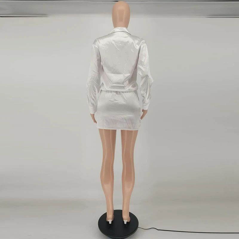 

Sexy Button Up Shirt Mini Dress Long Sleeve V Neck Bodycon Birthday Outfits Summer Women Clothing Night Club Dresses