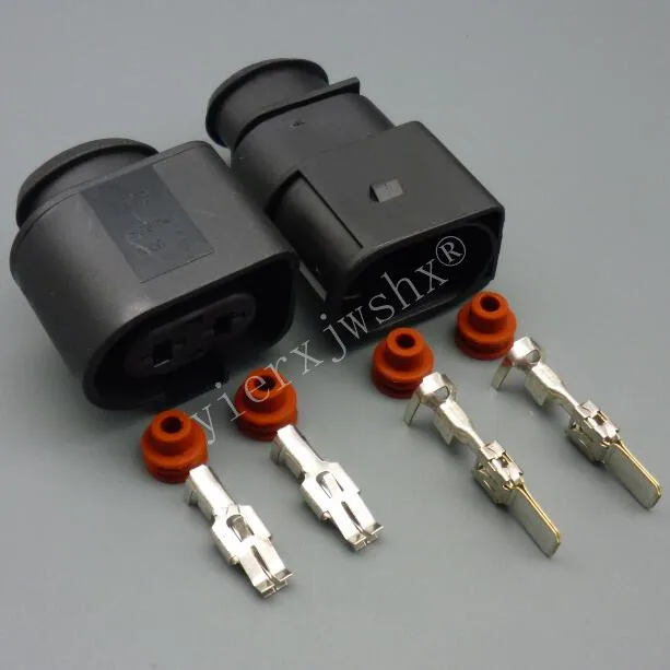 Yierxjwshx 2 Pin 6.3mm Auto plug Sealed Fuel Lnjection Connector Housing 1J0973752 For VW Toyota Honda Hyundai Elantra 1J0973852 |