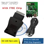 Диагностический USB-кабель OBD, 14 контактов, для Nissan