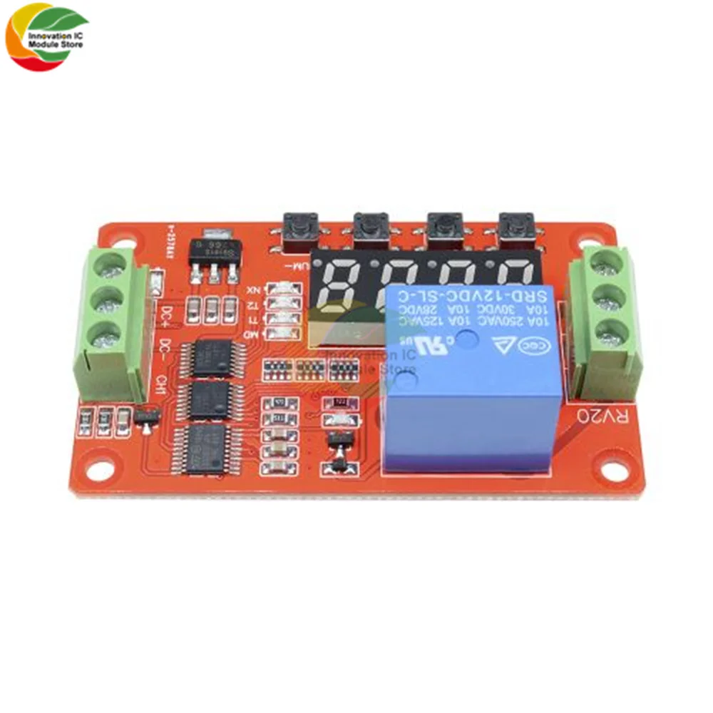 Реле времени 12 В постоянного тока светодиодный ное Цифровое реле с