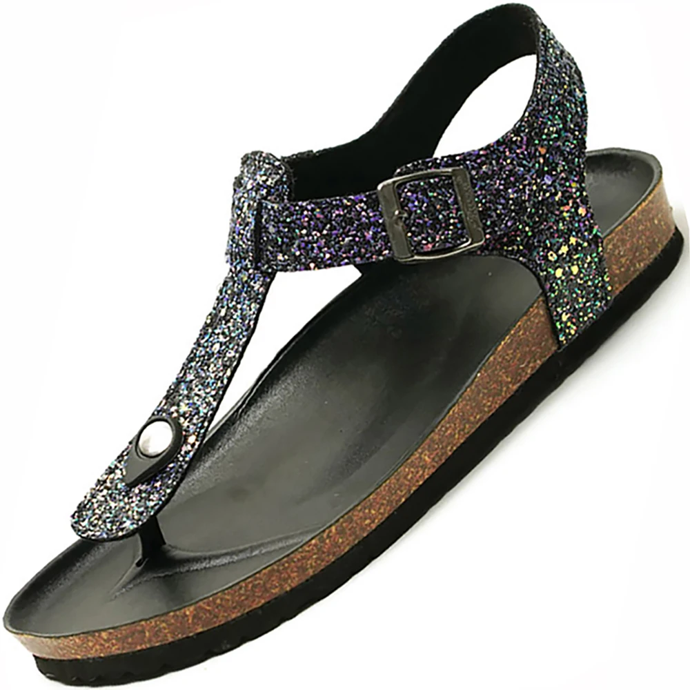 

Ladies Retro Sandals For Women's Casual Flats Shoes Female Bling Hook Designer Shoe Girls Outdoor Soft Slippers 2021 Summer New