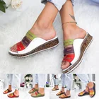 Женские сандалии на платформе, повседневные Босоножки с открытым носком, сланцы, танкетка, пляжная обувь, лето 2021