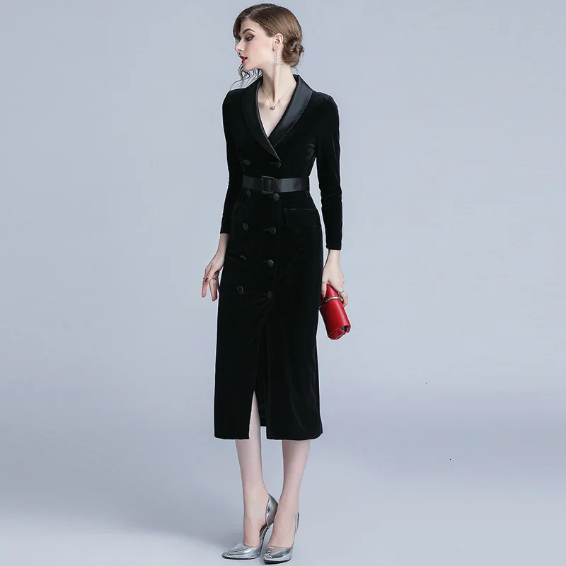 Зимние женские сексуальные платья с v образным вырезом и динамиком офисные