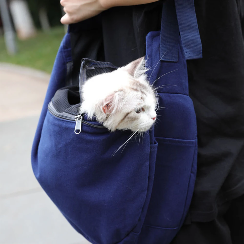 

Mesh Breathable Dog Cat Carrier Bag Portable Single Shoulder Pet Handbag Outdoor Travel Canvas Puppy Kitten Bag for Small Dogs