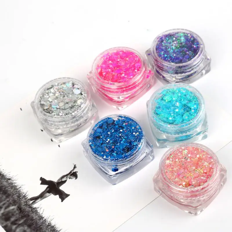 

Diamond Body Decoration Sequins Eyeshadow 19 Colors Glitter Mermaid Sequins Gel Festival Party Makeup DIY Accessory TSLM1