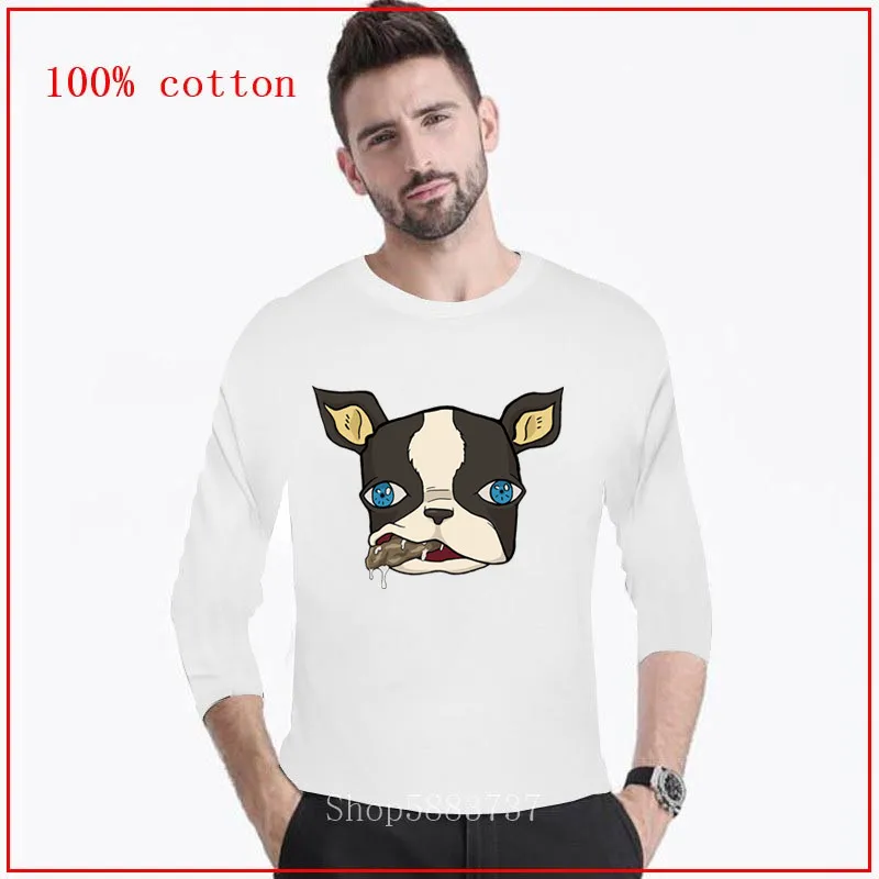 Модная красивая длинная футболка Iggy the dog Jojos Bizarre Adventure shaba для мужчин с принтом