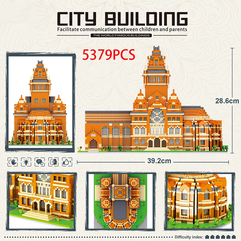 Мини архитектурные блоки микро Алмазная модель здание Эйфелева башня