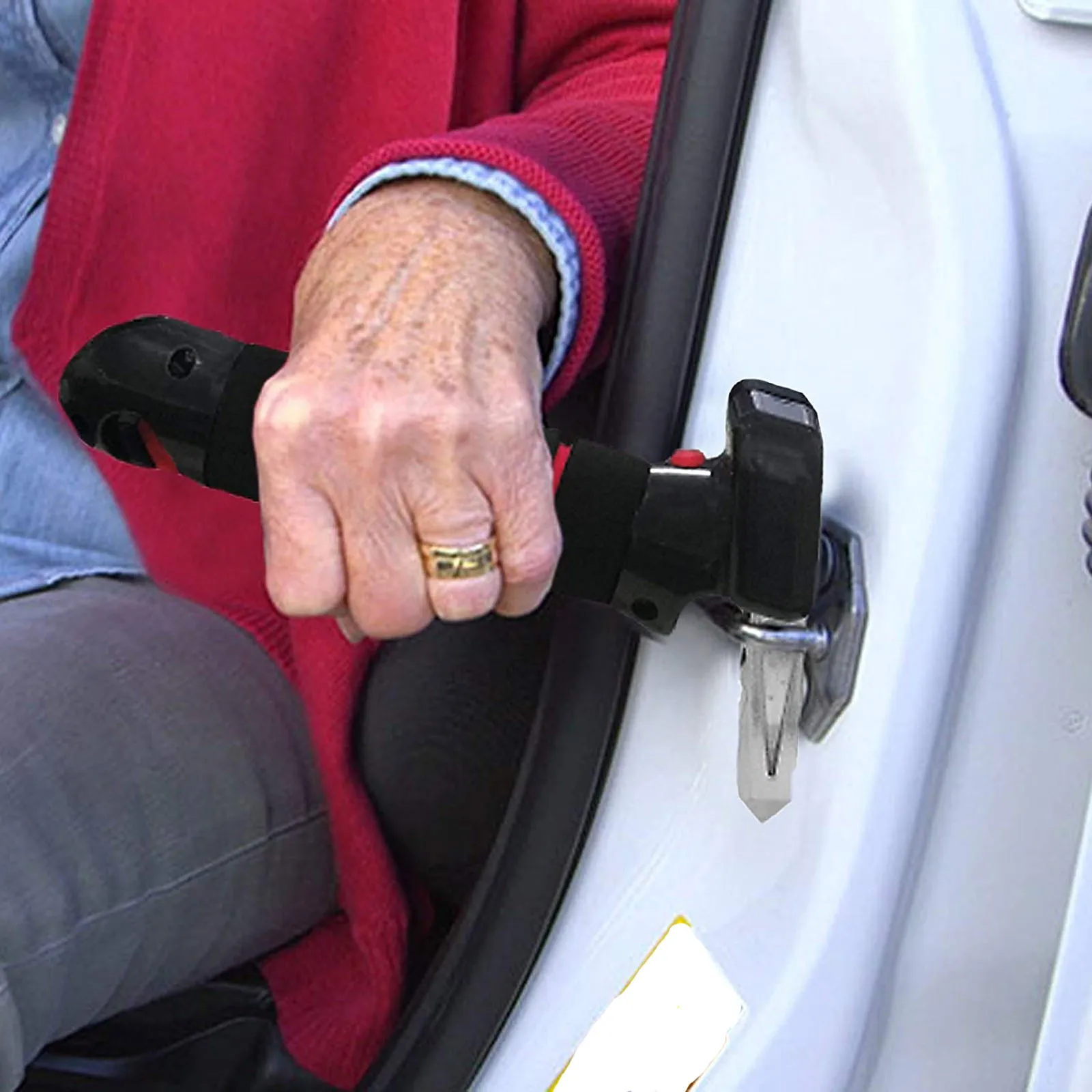 

Car SeatBelt Cutter Emergency Glass Breaker Autobar Support Cane Handle Aid Stand Grab Bar Door Support