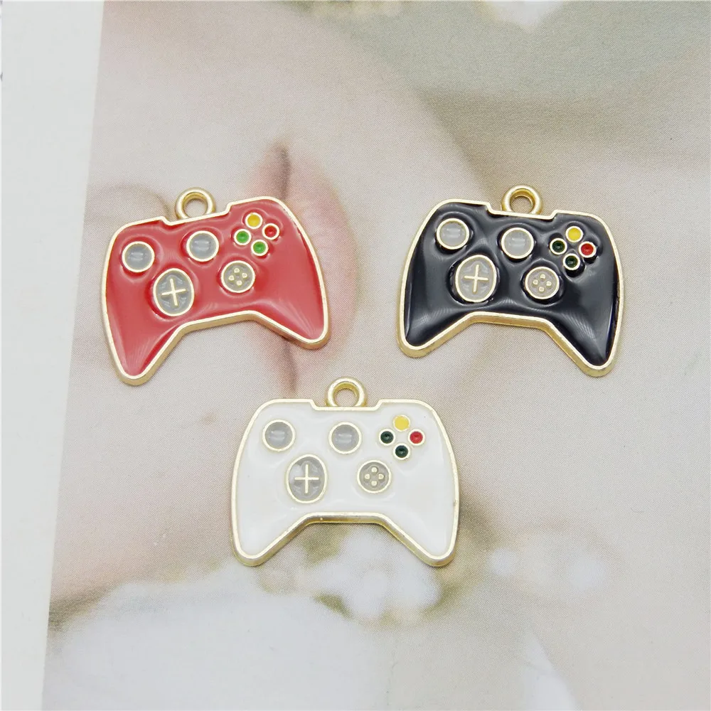 

Julie Wang 12PCS Mini Retro Game Controller Charms Alloy Enamel Pendant DIY Earrings Necklace Bracelet Jewelry Accessory