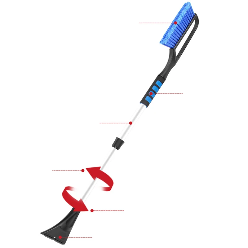 

40 Inch Snow Brush and Detachable Deluxe Windshield Ice Scraper with Ergonomic Foam Grip for Cars, 2 Pack(Blue)