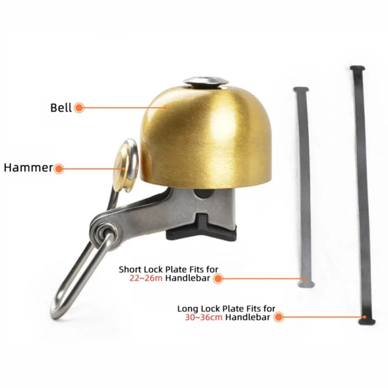 Универсальный велосипедный звонок в форме винтажного шлема очень громкий
