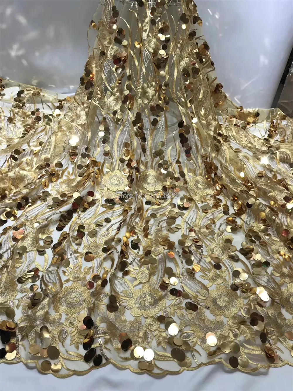 Новый дизайн с большими блестками высокое качество 2019 тюль блестки французская
