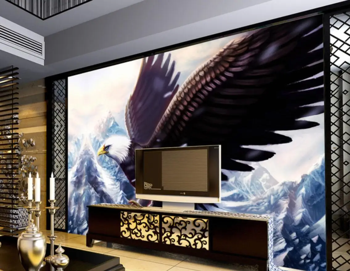 beibehang Custom Eagle animal mural wallpaper for living room house decoration TV background photo 3D wall paper bedroom decor