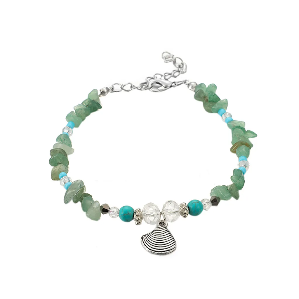 Гравий рисовые Бусы ножные браслеты ювелирные изделия ноги цепи пляжные на ногу